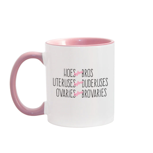 Parks and Recreation Hoes Before Bros Two-Tone Mug