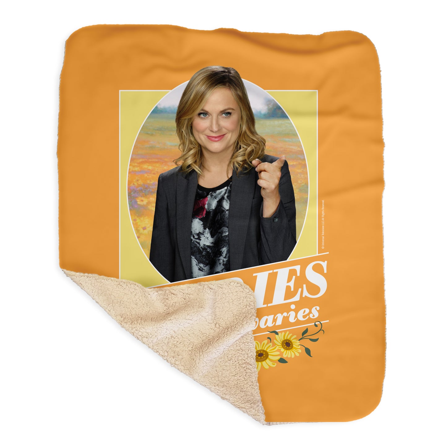 Parks and Recreation Ovaries Before Brovaries Sherpa Blanket