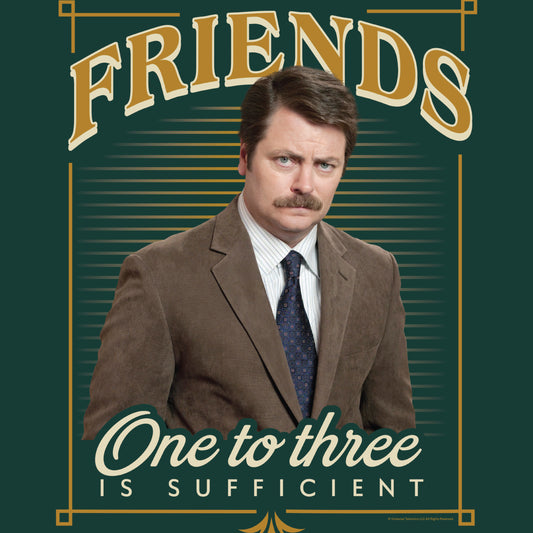 Parks and Recreation Ron Swanson One to Three Friends Sherpa Blanket