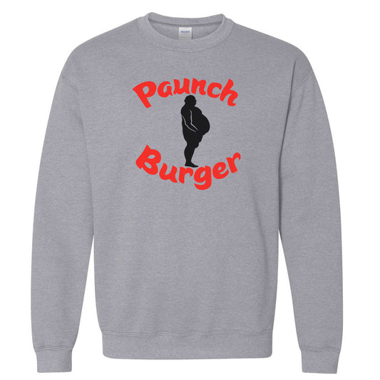 Parks and Recreation Paunch Burger Fleece Crewneck Sweatshirt