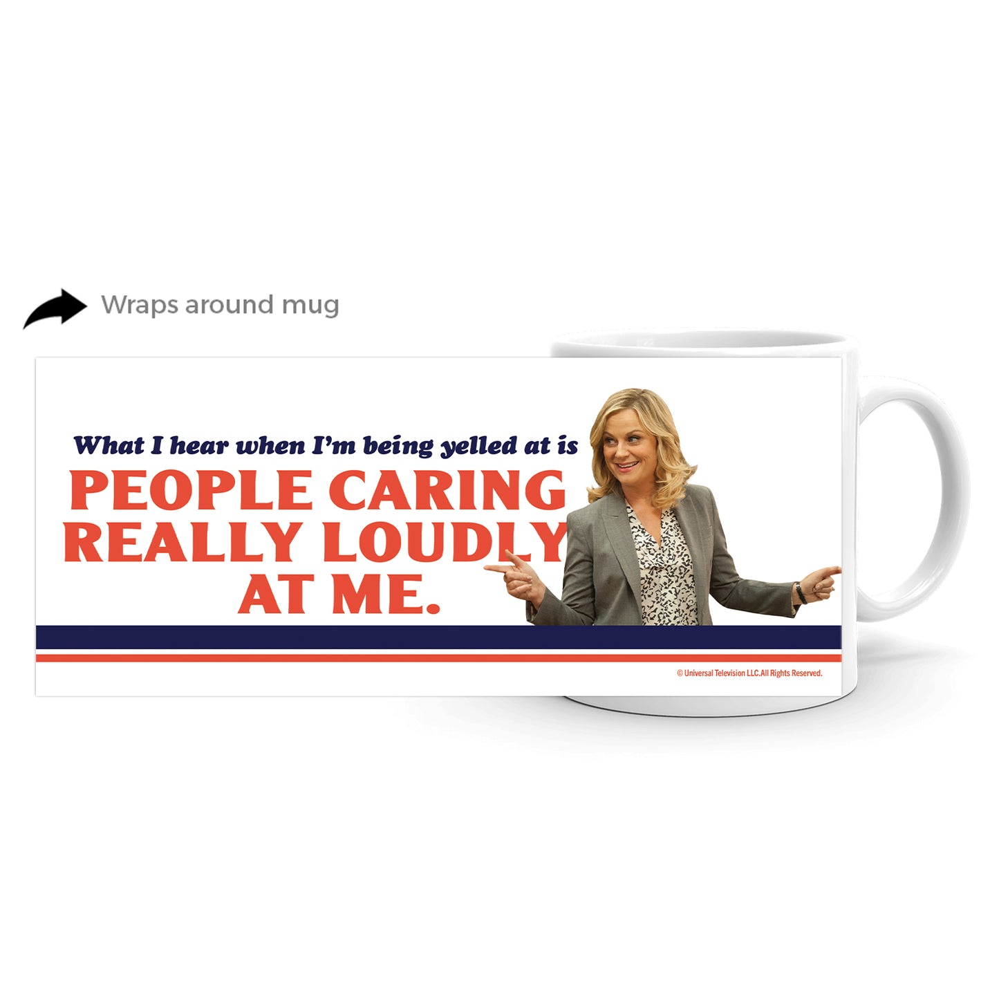 Parks and Recreation Leslie Knope People Caring Loudly Mug