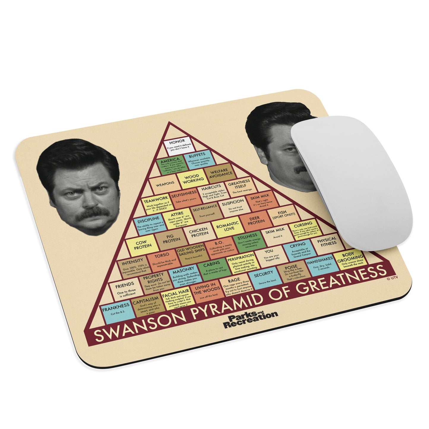 Parks and Recreation Pyramid of Greatness Mouse Pad