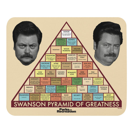 Parks and Recreation Pyramid of Greatness Mouse Pad