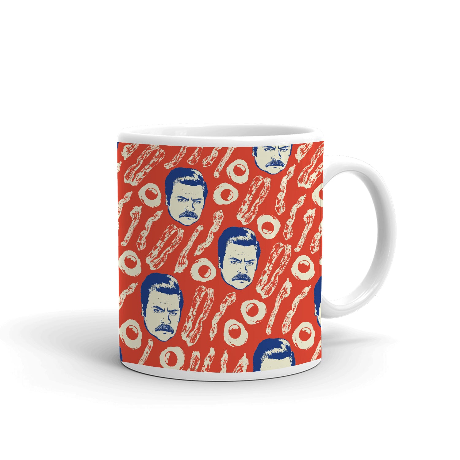 Parks and Recreation Ron Swanson Bacon Pattern Mug