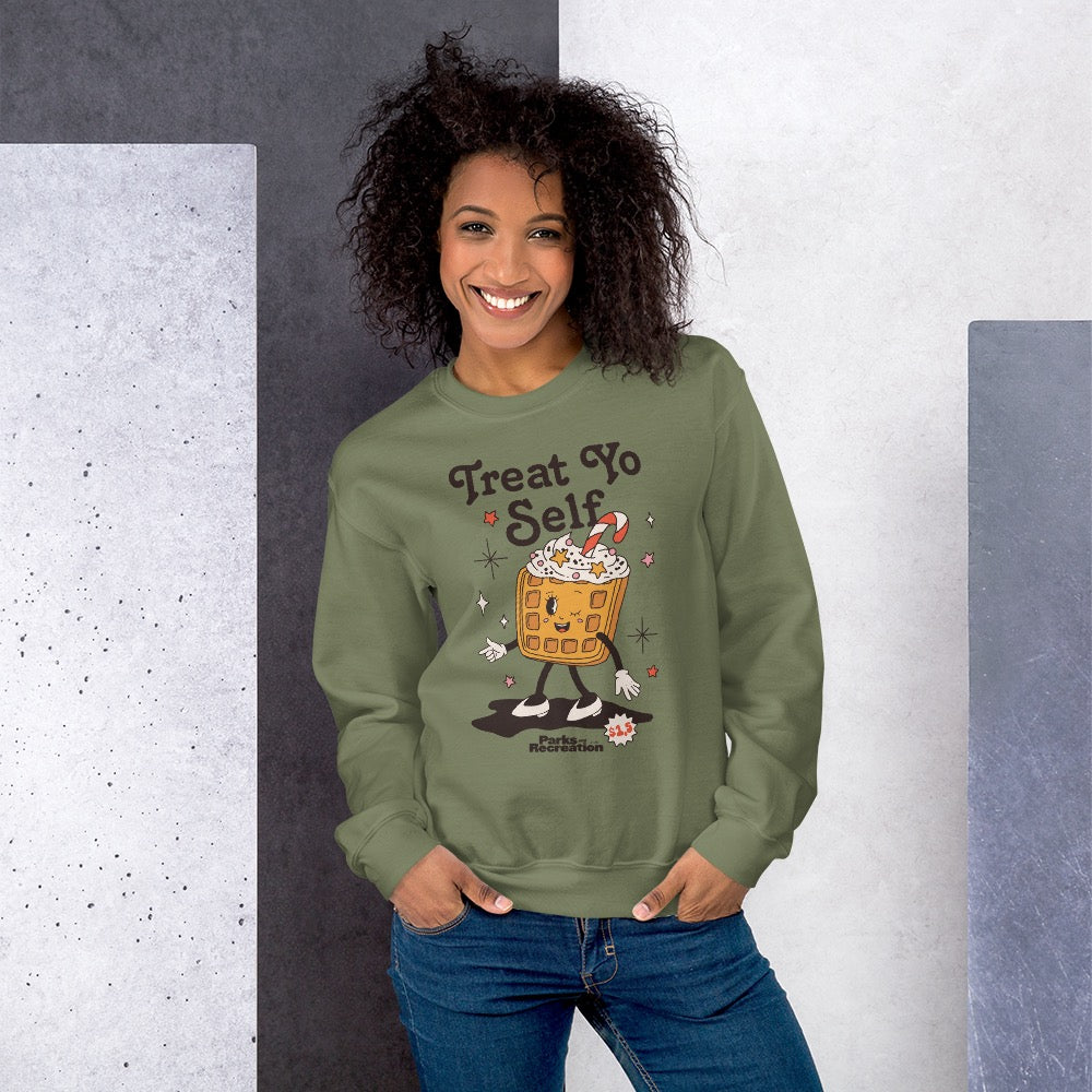 Parks & Recreation Treat Yo Self Holiday Sweatshirt