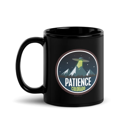 Resident Alien Patience Colorado Black Mug
