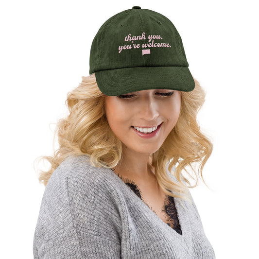 The Real Housewives of Beverly Hills Thank You, You're Welcome Vintage Corduroy Cap