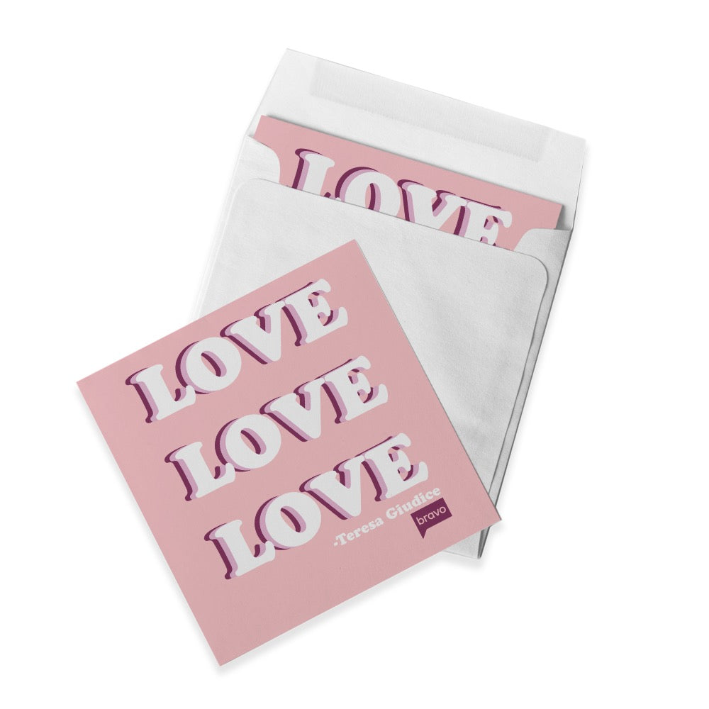 The Real Housewives of New Jersey Love Satin Greeting Card