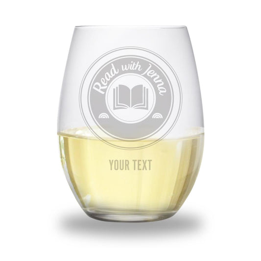 TODAY Read with Jenna Personalized Stemless Wine Glass