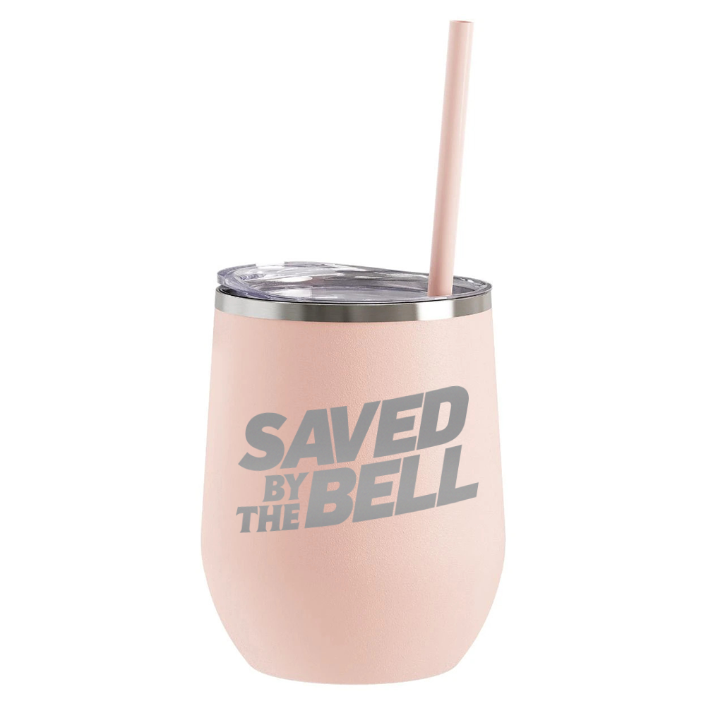 Saved by the Bell Saved By the Bell Logo Laser Engraved Wine Tumbler with Straw