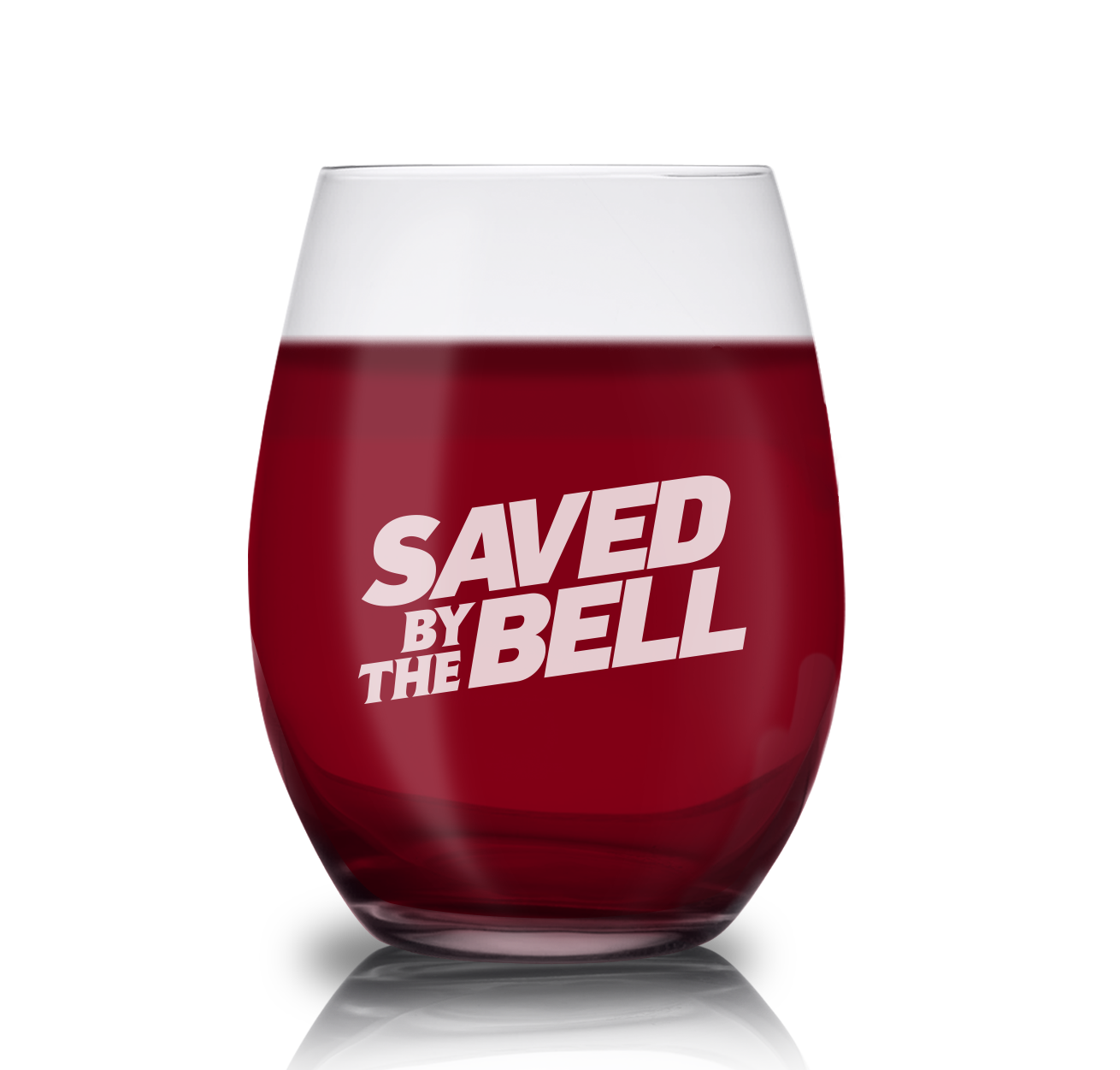 Saved by the Bell Saved By the Bell Logo Laser Engraved Stemless Wine Glass