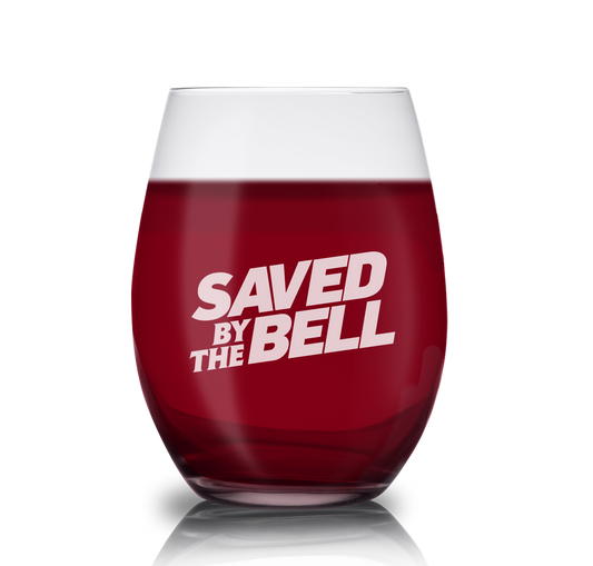 Saved by the Bell Saved By the Bell Logo Laser Engraved Stemless Wine Glass