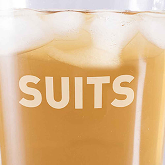 Suits Rocks Glass