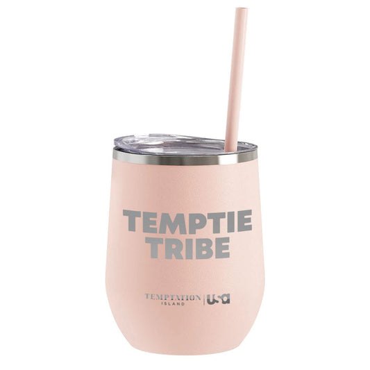 Temptation Island Temptie Tribe Laser Engraved Wine Tumbler with Straw