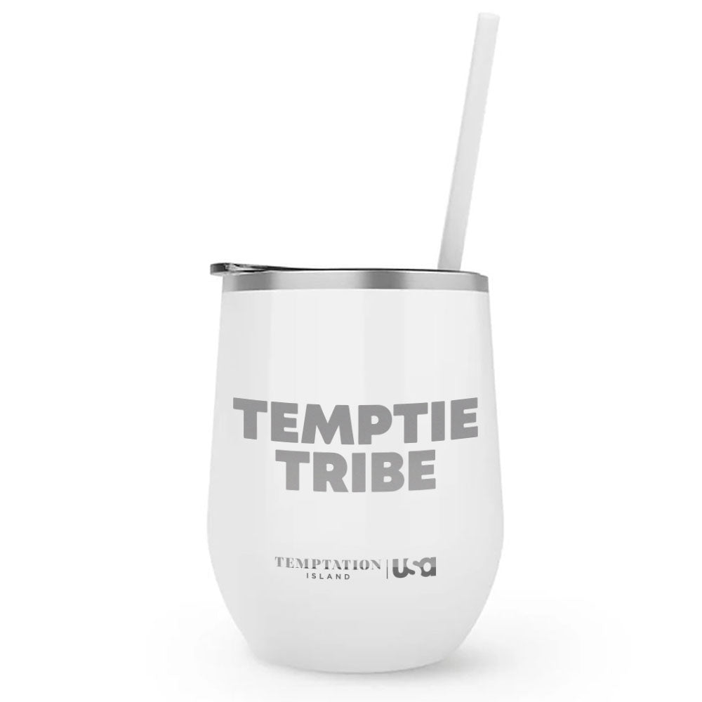 Temptation Island Temptie Tribe Laser Engraved Wine Tumbler with Straw