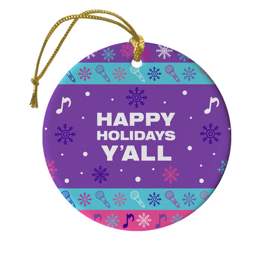 The Kelly Clarkson Show Happy Holidays Y'all Ornament - Purple