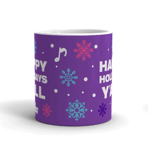 The Kelly Clarkson Show Happy Holidays Y'all Mug - Purple