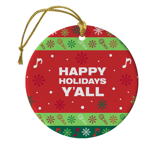 The Kelly Clarkson Show Happy Holidays Y'all Ornament - Red