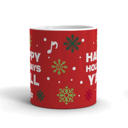 The Kelly Clarkson Show Happy Holidays Y'all Mug - Red