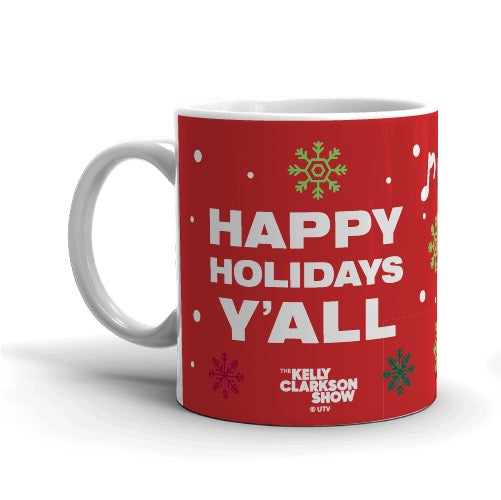 The Kelly Clarkson Show Happy Holidays Y'all Mug - Red