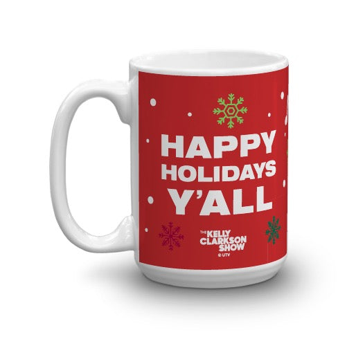 The Kelly Clarkson Show Happy Holidays Y'all Mug - Red