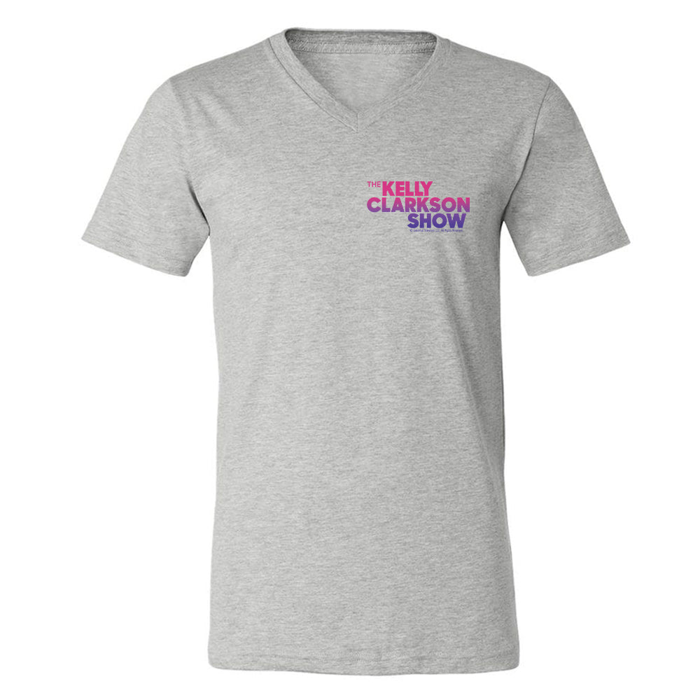 The Kelly Clarkson Show Multi-Color Left Chest Logo Adult V-Neck T-Shirt