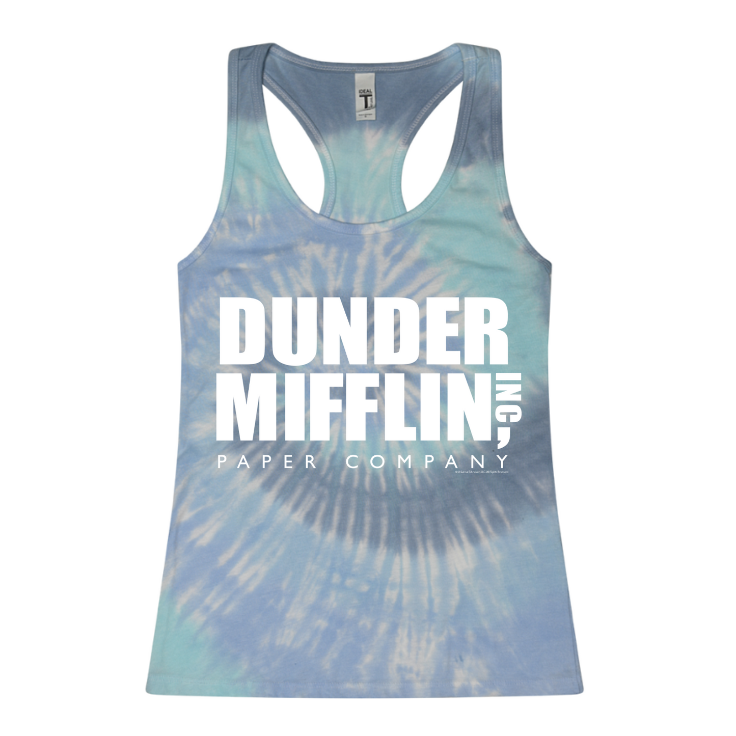 The Office Dunder Mifflin Tie Dye Racerback Tank Top