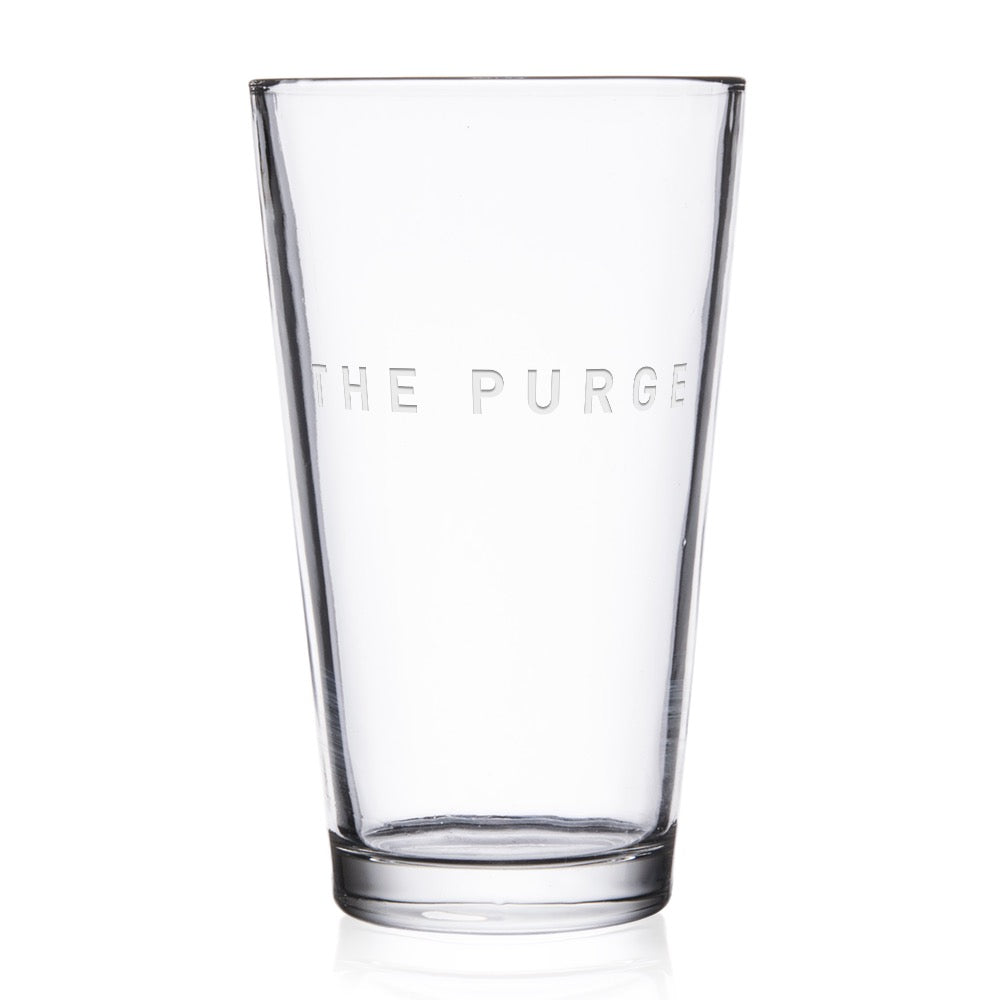 The Purge Logo Etched Pint Glass