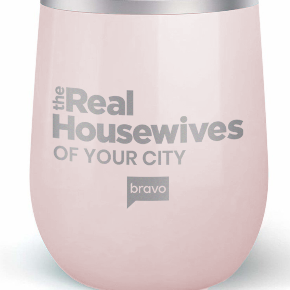The Real Housewives Gear Personalized Laser Engraved Wine Tumbler with Straw