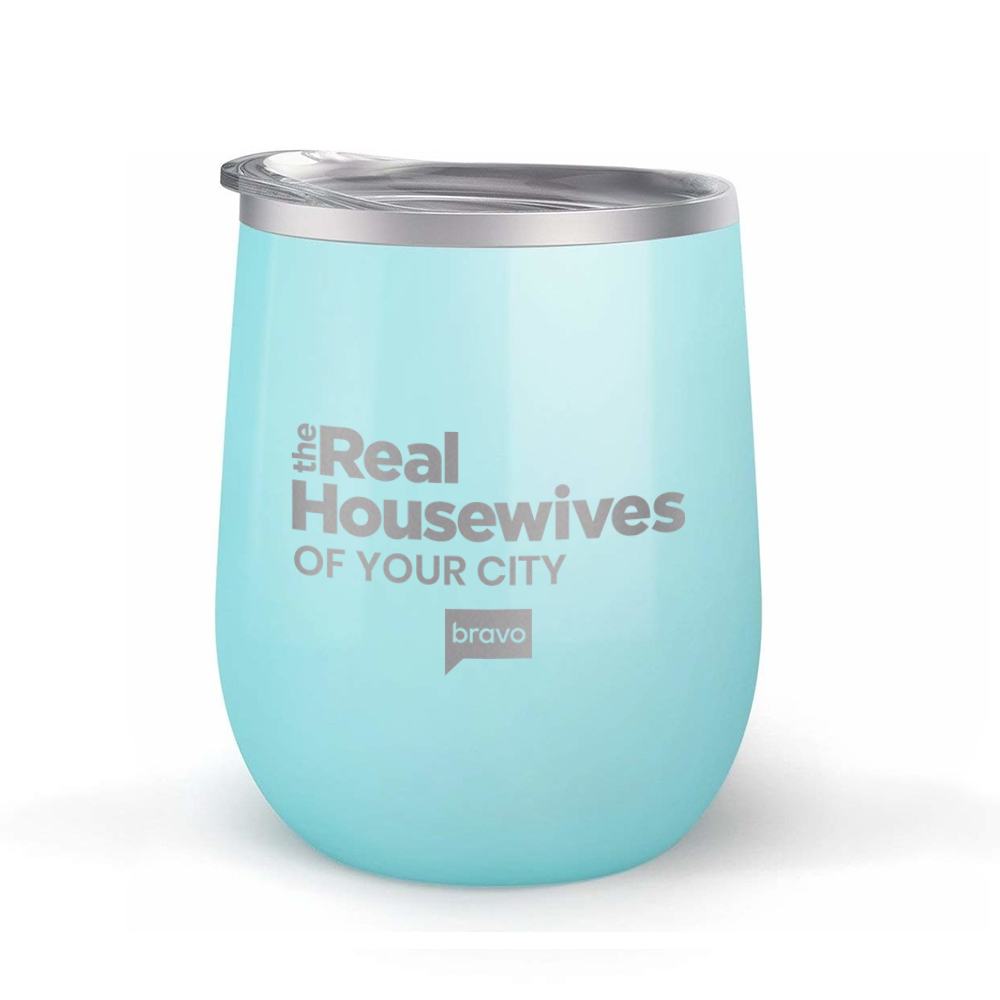 The Real Housewives Gear Personalized Laser Engraved Wine Tumbler with Straw