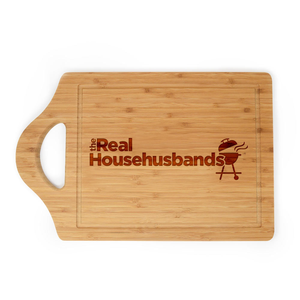 The Real Househusbands Logo Laser Engraved Cutting Board