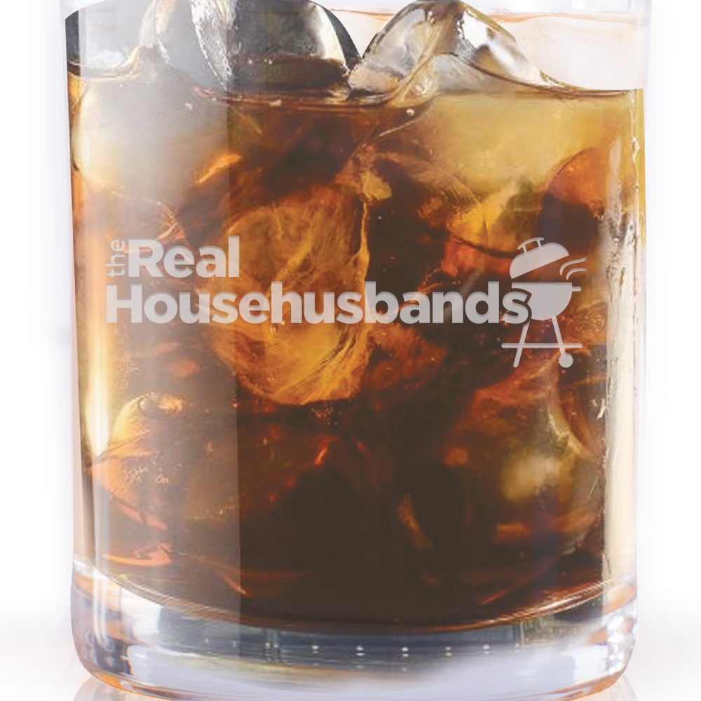 The Real Househusbands Logo Laser Engraved Rocks Glass