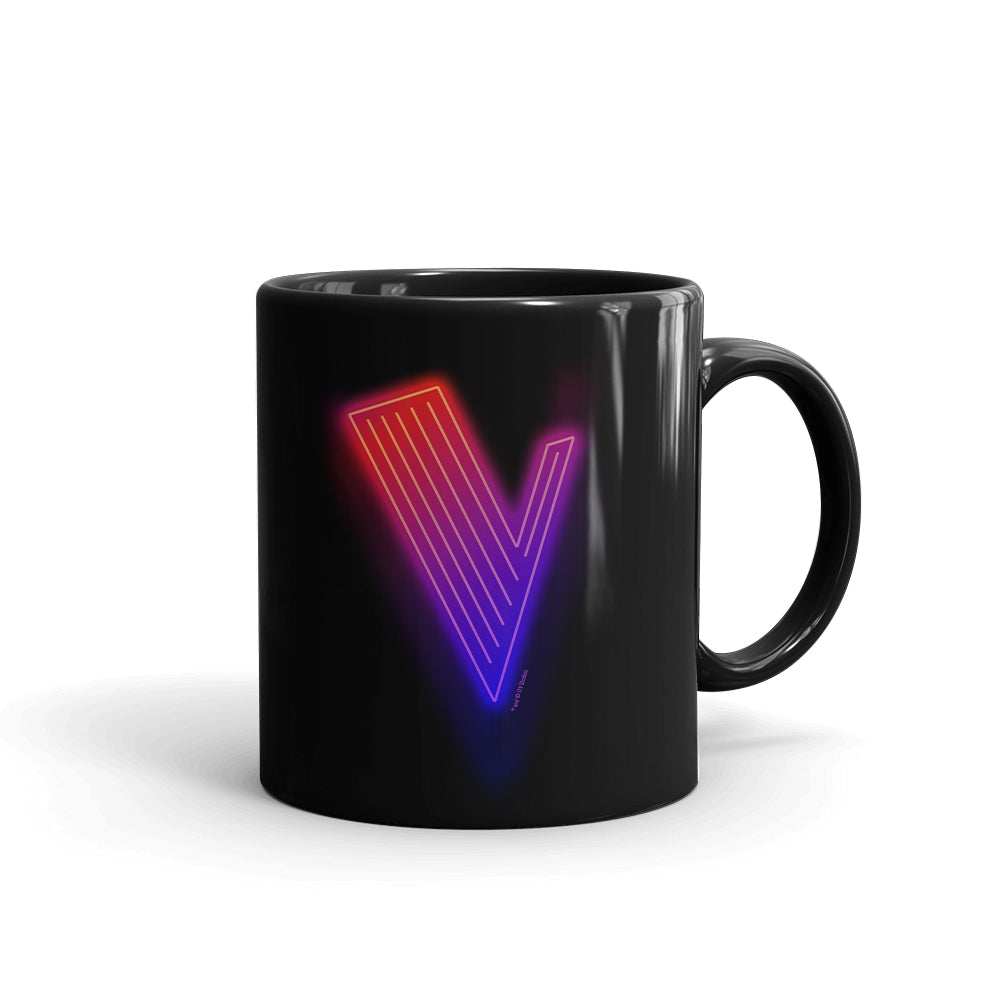 The Voice Neon Logo White Mug