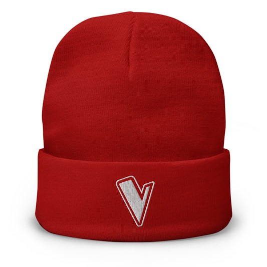 The Voice V Logo Embroidered Beanie