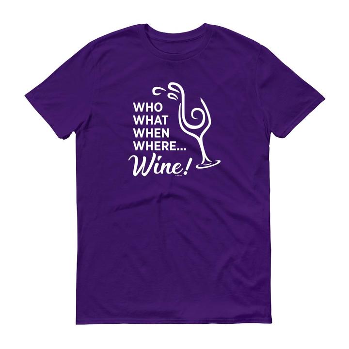 The Good Place Who What When Where Wine Men's Short Sleeve T-Shirt