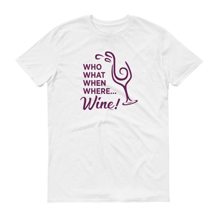The Good Place Who What When Where Wine Men's Short Sleeve T-Shirt