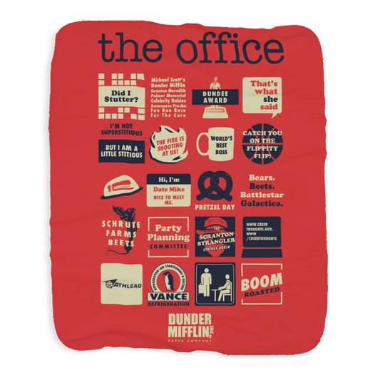 The Office Mash-Up Sherpa Blanket