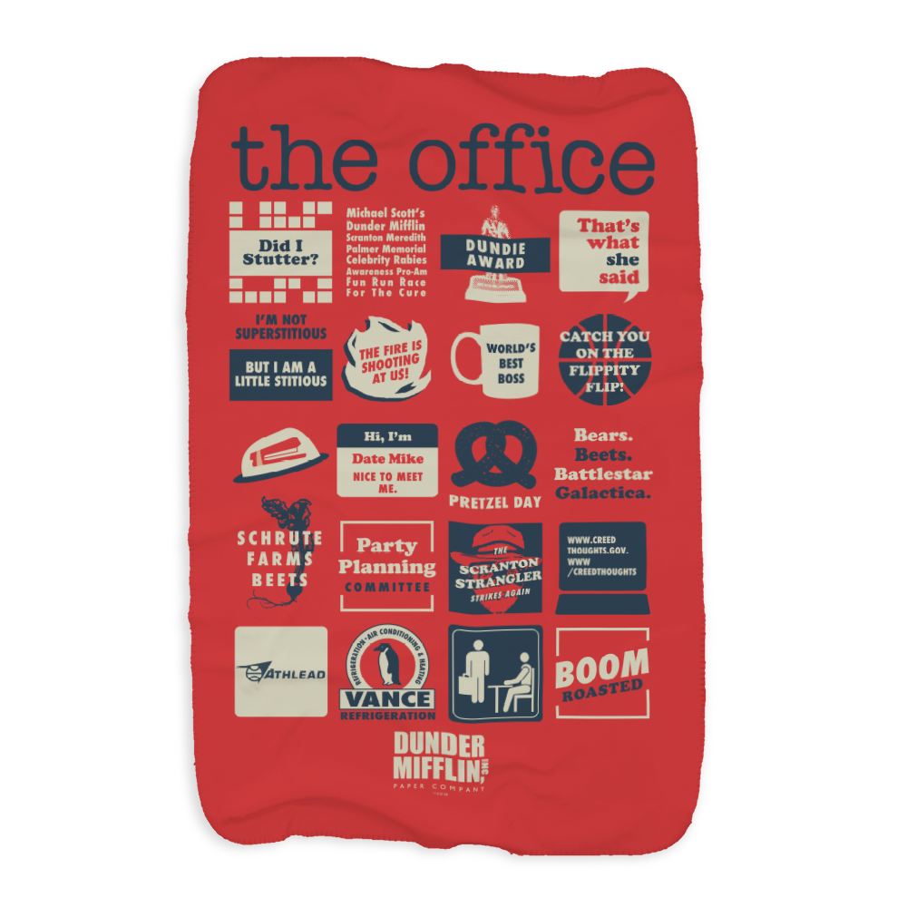 The Office Mash-Up Sherpa Blanket