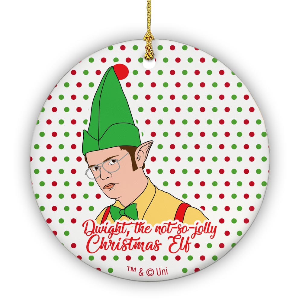 The Office Dwight Elf Double-Sided Ornament