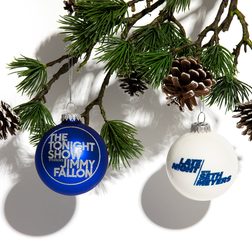 The Tonight Show Starring Jimmy Fallon Blue Glitter Ornament