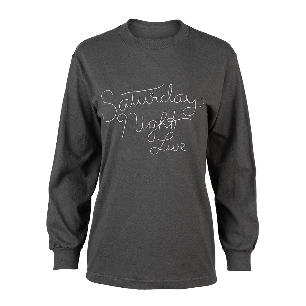 Saturday Night Live Stitched Logo Long Sleeve T-Shirt