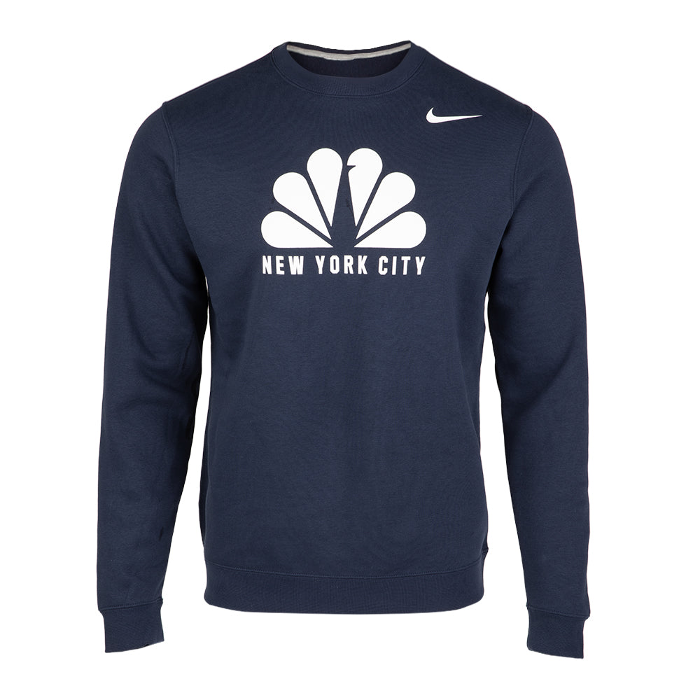 NBC NYC Nike Navy Fleece Crewneck