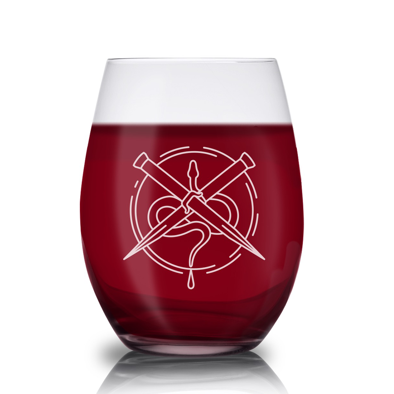 vampire wine glass Vampire Academy Boceto's Night Club Laser Engraved Stemless Wine Glass