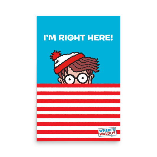 Where's Waldo? Im Right Here Premium Matte Paper Poster