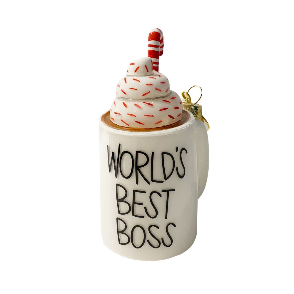 The Office World's Best Boss Mug Shaped Ornament