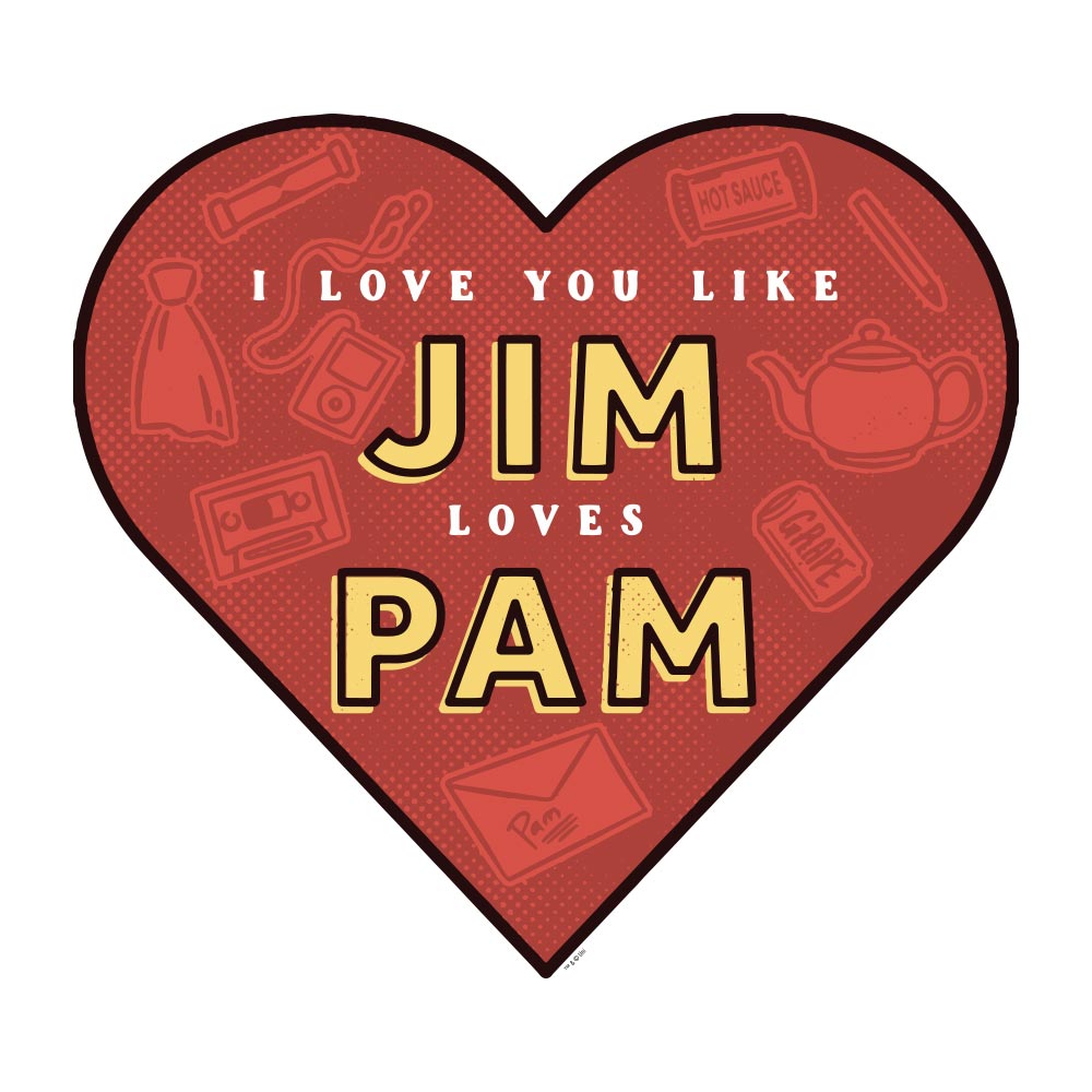 The Office Jim Loves Pam Sherpa Throw Blanket