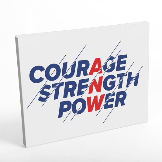 American Ninja Warrior Courage  Strength  Power Wall Art