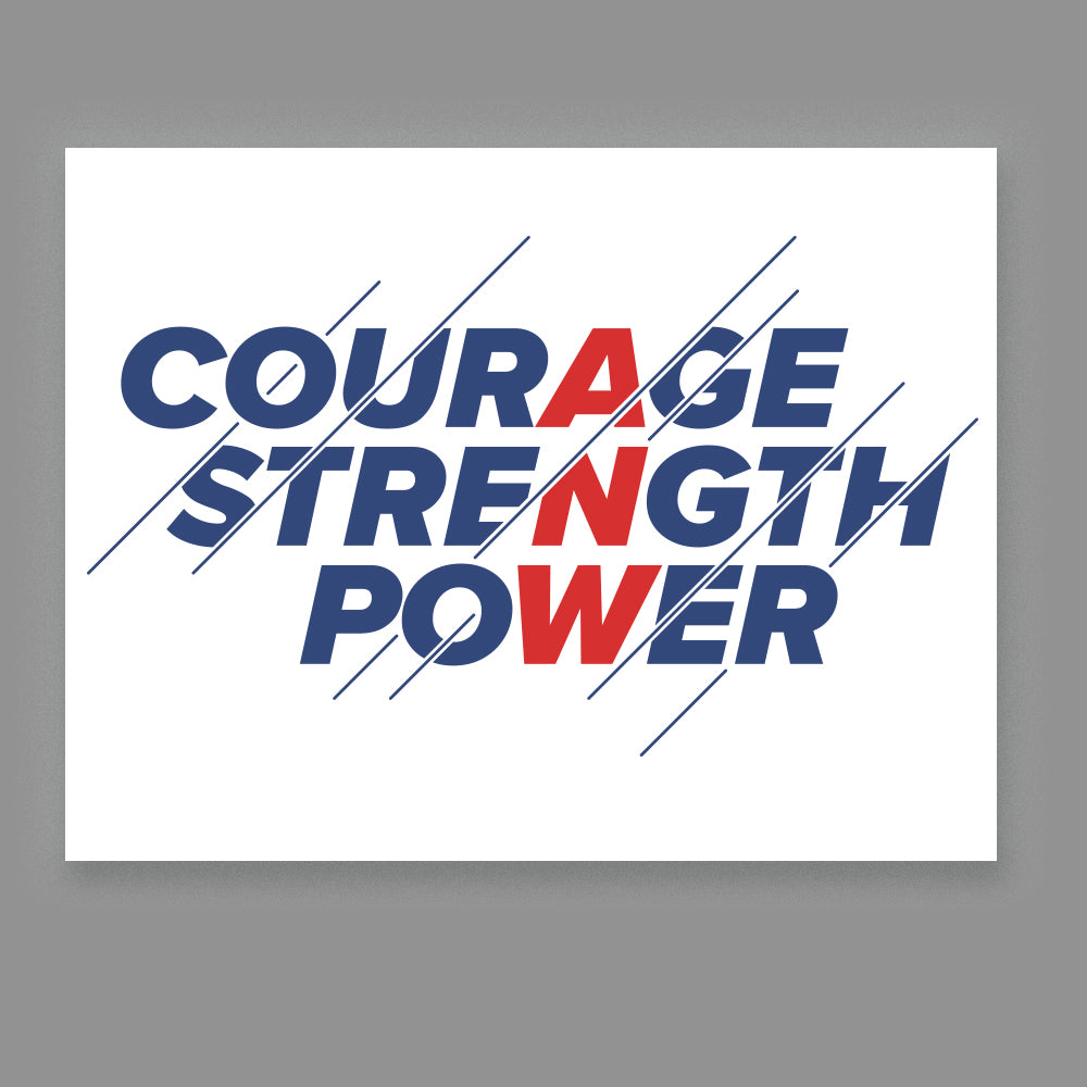 American Ninja Warrior Courage  Strength  Power Wall Art