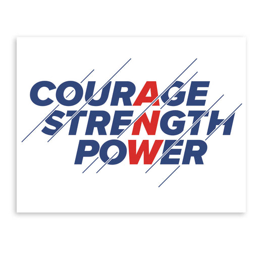 American Ninja Warrior Courage  Strength  Power Wall Art