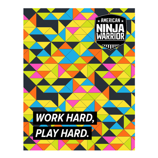 American Ninja Warrior Work Hard  Play Hard Wall Art